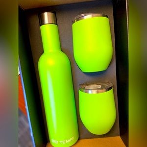 Green lime bottle and tumbler set